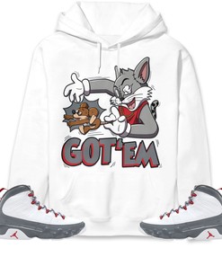 Jordan 9 Retro Fire Red Unisex Sweatshirt, Hoodie Got Em Cat And Mouse, Shirt To Match Sneaker