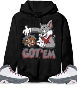 Jordan 9 Retro Fire Red Unisex Sweatshirt, Hoodie Got Em Cat And Mouse, Shirt To Match Sneaker
