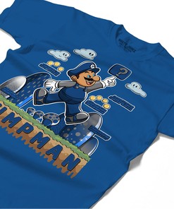 Jump Man Shirt Match Jordan 1 High OG True Blue Shirt In Color Royal