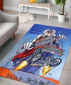 Junkyard Finkster Rat Fink Rug Hot Rod Rug for Garage