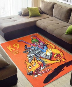 K9 Super Dogs Rat Fink Chopper Rug Hot Rod Rug for Garage