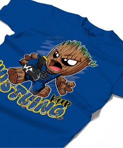 Keep Hustling Groot Shirt Match Jordan 14 Laney Shirt In Color Royal