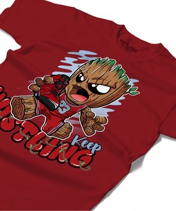 Keep Hustling Groot Shirt Match Jordan 6 Toro Bravo Shirt In Color cherry Red
