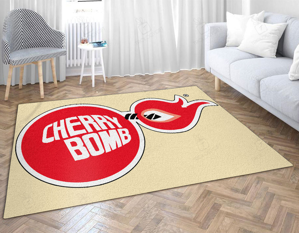 Large Cherry Bomb Exhaust Area Rug for Home Decoration - Bluefink