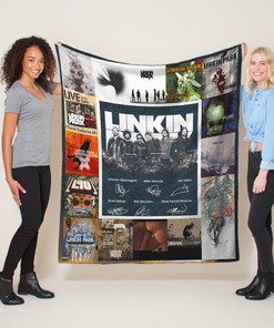 Linkin Park Members Signatures Quilt Blanket - Gift For Linkin Park Fans - Rock Musical Lovers