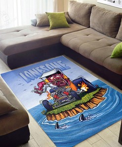 Lonesome Rat Fink Rug Hot Rod Rug for Garage