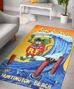 Longboards Rule Rat Fink Rug Hot Rod Rug for Garage