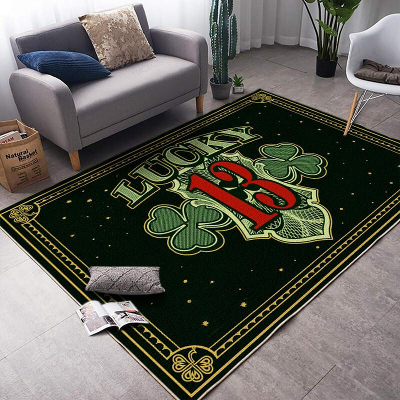 Lucky 13 Hot Rod Rug for Home Decoration