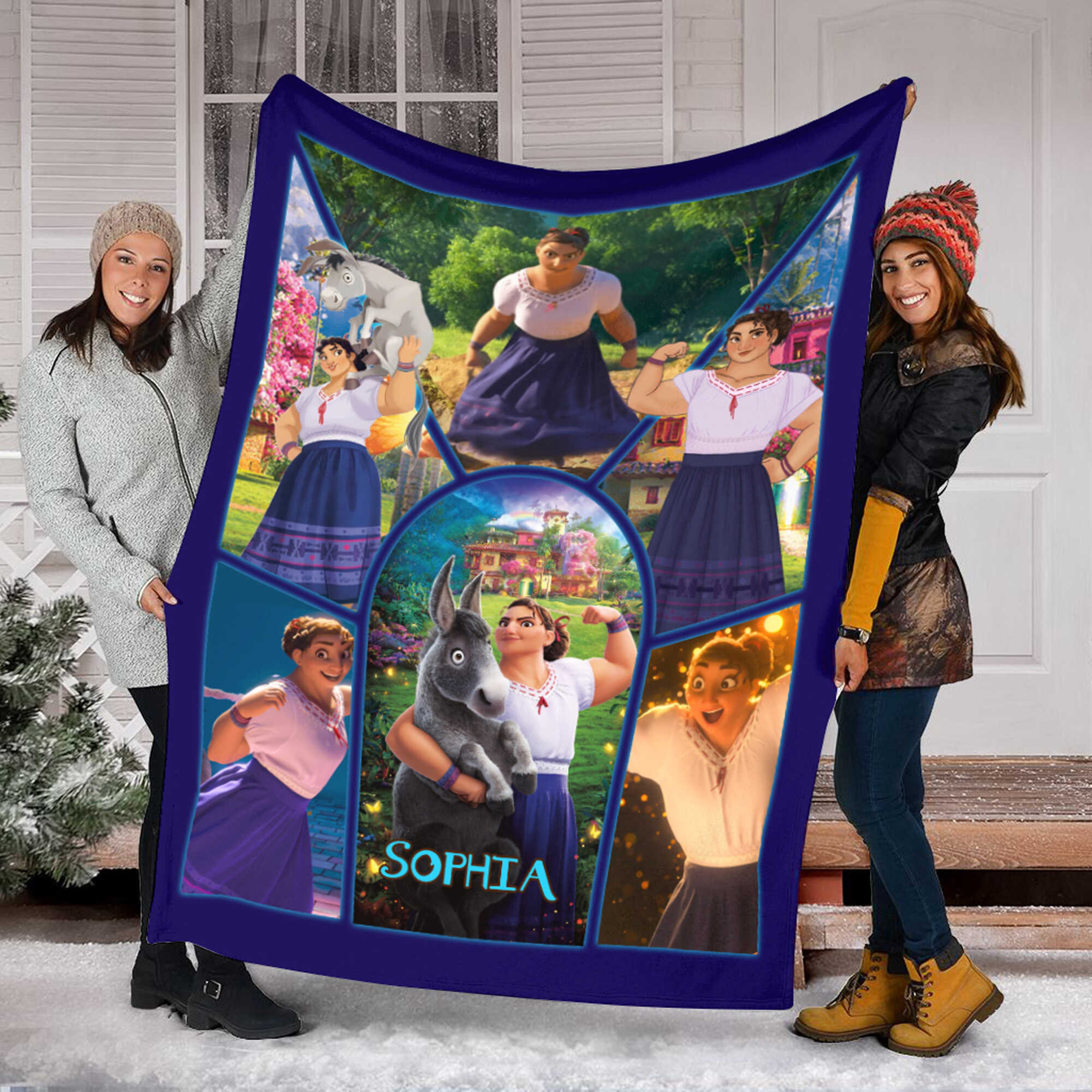Luisa Encanto Quilt Blanket, Encanto Movie Design, Luisa and Donkey Encanto Blanket, Encanto Birthday Party