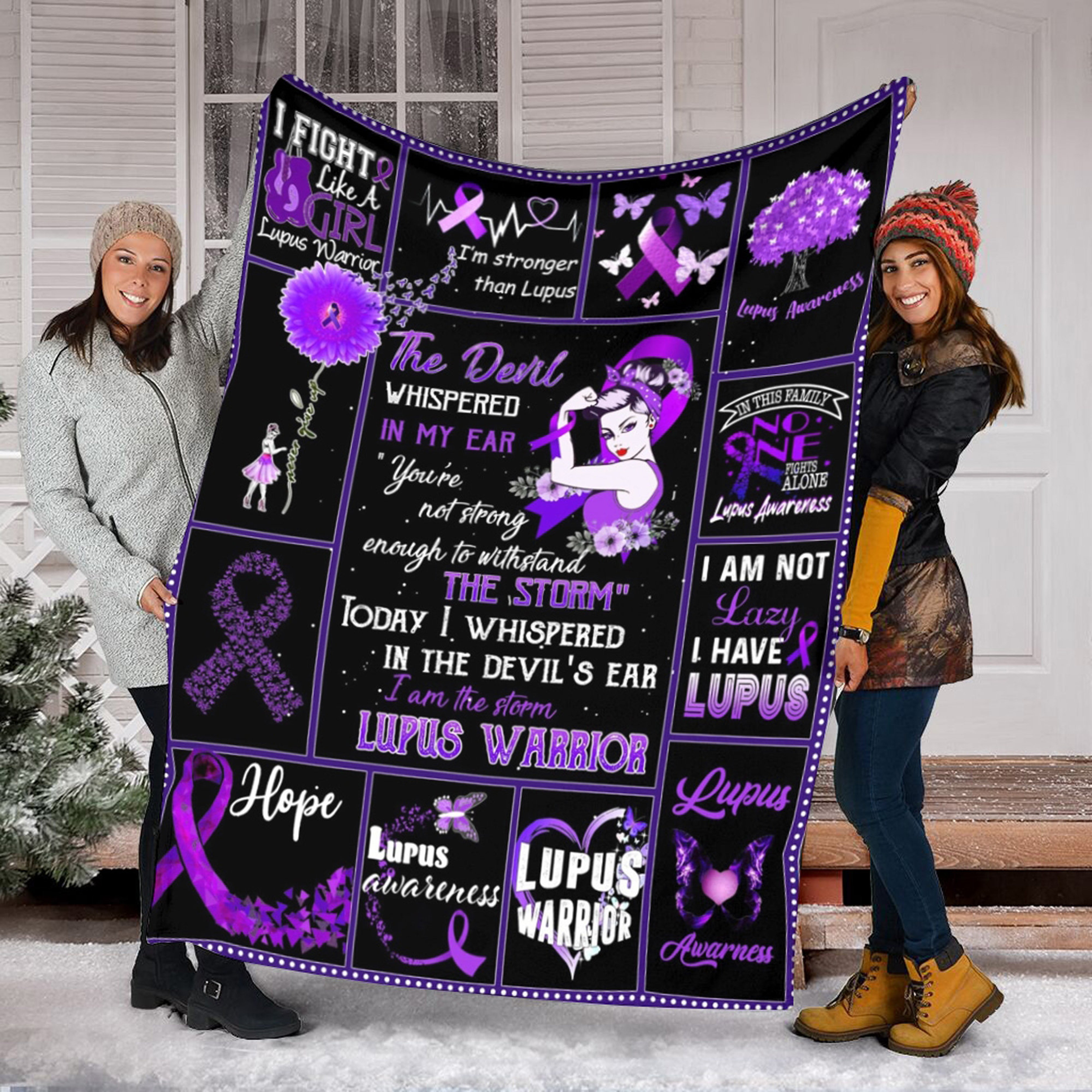 Lupus Warrior Quilt Blanket, Special Birthday Gift