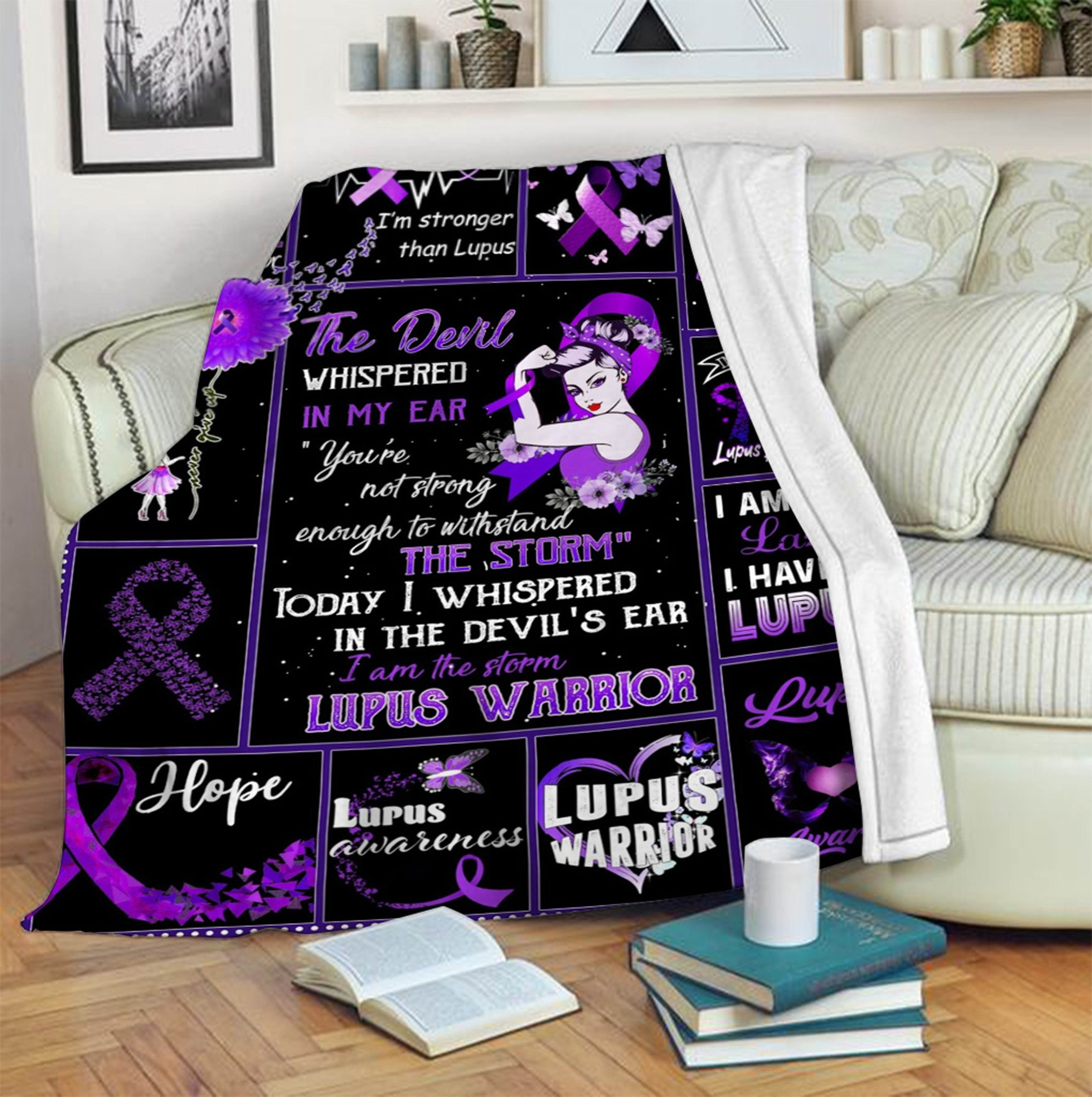 Lupus Warrior Quilt Blanket, Special Birthday Gift