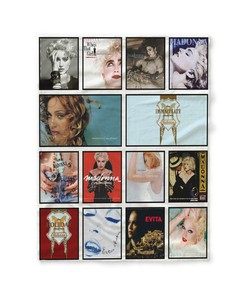 Madonna Albums Quilt Blanket, Perfect Gift for Pop Music Lovers, Ideal for Home Decoration