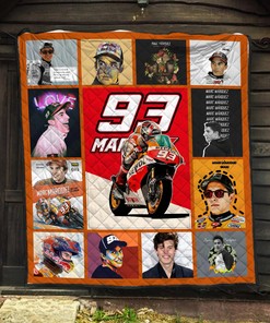 Marc Marquez Quilt Blanket, Motorcycle Racing Lovers Gift