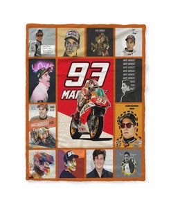 Marc Marquez Quilt Blanket, Motorcycle Racing Lovers Gift