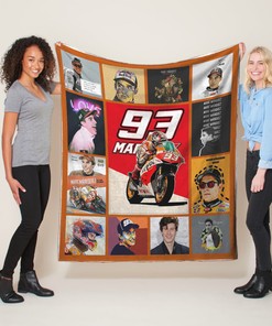 Marc Marquez Quilt Blanket, Motorcycle Racing Lovers Gift
