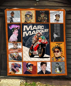 Marc Marquez Repsol Honda Team Quilt Blanket - Gift For Motorcycle Road Racing Lovers