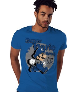 Mario Since 85 Shirt Match Jordan 1 High OG True Blue Shirt In Color Royal