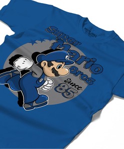 Mario Since 85 Shirt Match Jordan 1 High OG True Blue Shirt In Color Royal