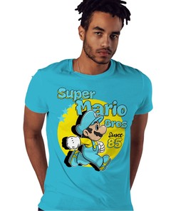 Mario Since 85 Shirt Match Jordan 5 Aqua Shirt In Color Turquoise