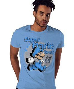 Mario Since 85 Shirt Match Jordan 5 University Blue Shirt In Color Carolina Blue