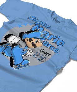 Mario Since 85 Shirt Match Jordan 5 University Blue Shirt In Color Carolina Blue