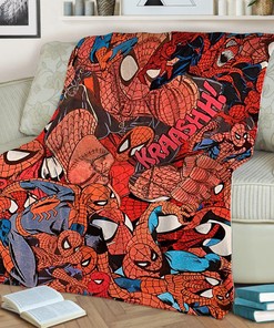 Marvel Spider Theme Quilt Blanket - Fun Christmas Gift for Kids
