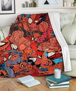 Marvel Spider Theme Quilt Blanket - Fun Christmas Gift for Kids