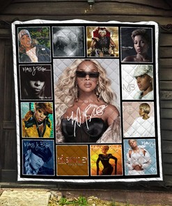 Mary J. Blige Signature Quilt Blanket, Ideal for Home Bedroom Decor, Perfect for Fan Lovers