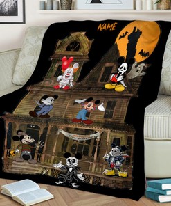 Mickey Cosplay Horror Characters Blanket - Trick Or Treat Watching Blanket - Mickey Halloween