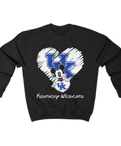 Mickey Mouse Heart Love Kentucky Wildcats Shirt Fan Gift