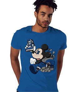 Mickey Sneakers Money Shirt Match Jordan 1 High OG True Blue Shirt In Color Royal