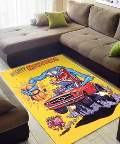 Mighty Mustang Rat Fink Rug Hot Rod Rug for Garage