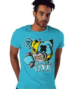 Money Talk Head BER Shirt Match Jordan 5 Aqua Shirt In Color Turquoise