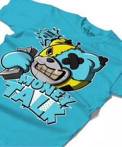 Money Talk Head BER Shirt Match Jordan 5 Aqua Shirt In Color Turquoise