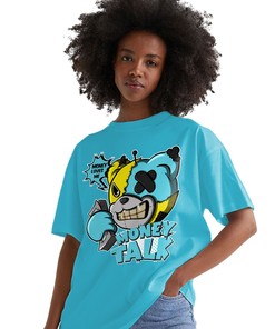 Money Talk Head BER Shirt Match Jordan 5 Aqua Shirt In Color Turquoise