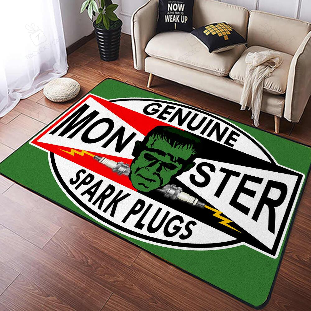 Monster Spark Plugs Hot Rod Rug for Home Decoration