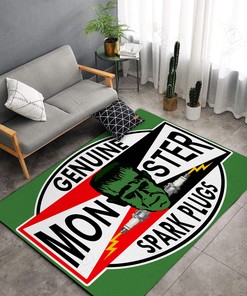 Monster Spark Plugs Hot Rod Rug for Home Decoration