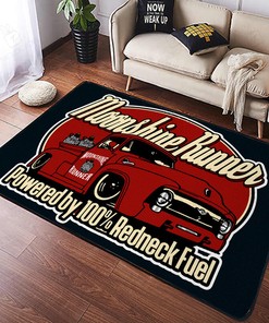 Moonshine Runner Hot Rod Area Rug for Home Decoration