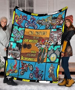 Motocross Racing Boy Quilt Blanket, Perfect Birthday Gift