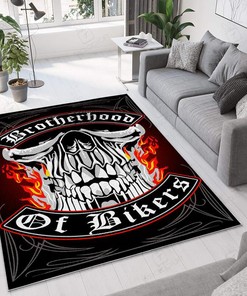 Motorcycle Brotherhood Of Bikers Rug for Home Decoration