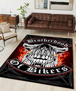 Motorcycle Brotherhood Of Bikers Rug for Home Decoration