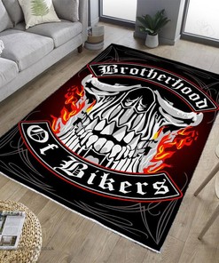 Motorcycle Brotherhood Of Bikers Rug for Home Decoration