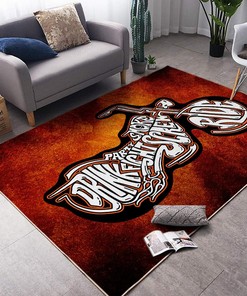 Motorcycle Chopper Area Rug for Home Decoration