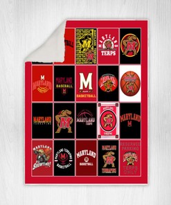 NCAA University of Maryland Terrapins Sherpa Fleece Blanket - Perfect for Terrapins Fans