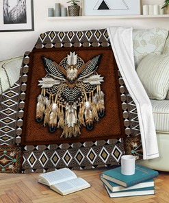 Native Eagle Hippie Quilt Blanket, Anniversary Gift