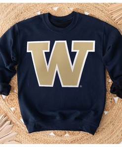 Ncaa Washington Huskies Logo Graphic T-Shirt for Fans