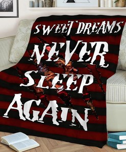 Nightmare on Elm Street Blanket - Never Sleep Again - Sweet Dreams Halloween Gift