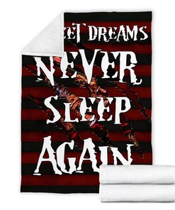 Nightmare on Elm Street Blanket - Never Sleep Again - Sweet Dreams Halloween Gift