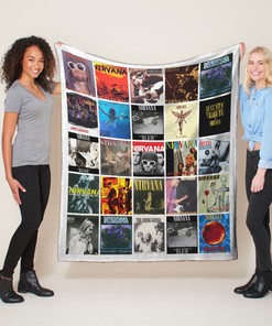 Nirvana Rock Band Fleece Blanket, Cozy Plush Gift