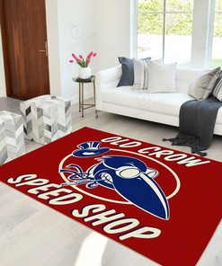 Old Crow Speed Shop Hot Rod Rug - Vintage Style Rug for Hot Rod Admirers